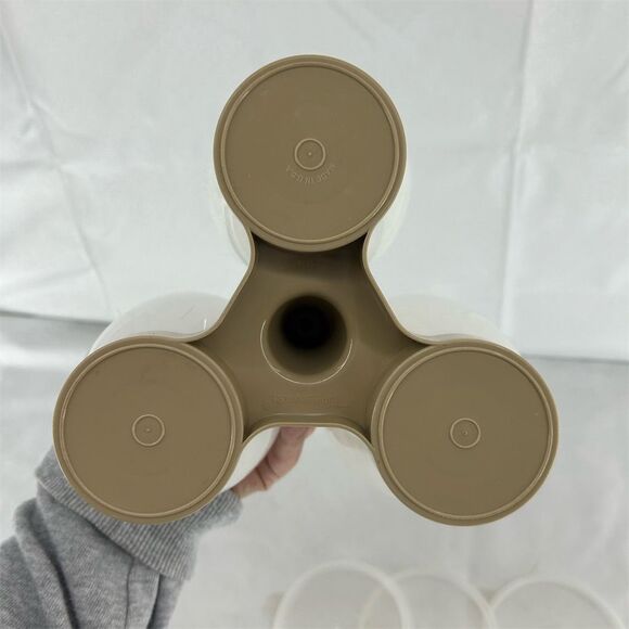 Vintage Tupperware Condiment Caddy 7 Pc Set Almond & White Retro Kitchen - Picture 3 of 6